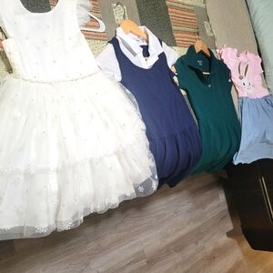 Bundle of big girls dresses 7/8 y